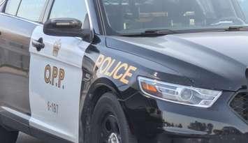 OPP cruiser, August 9, 2025. Photo by Mark Brown/WindsorNewsToday.ca.