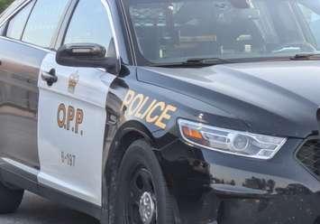 OPP cruiser, August 9, 2025. Photo by Mark Brown/WindsorNewsToday.ca.