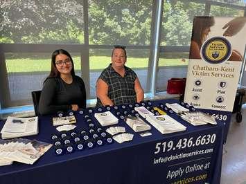 An information booth from Chatham-Kent Victim Services. (Photo via @victimserviceck on Threads)