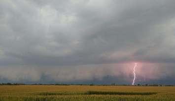 A thunderstorm over Hillman Marsh.  (File photo courtesy of Robert Longphee)