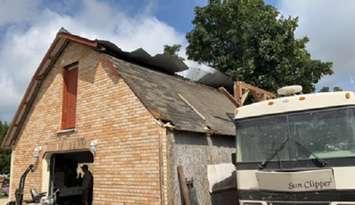 Damage from an EF0 tornado at Porter's Hill, July 26, 2025. Photo provided by the Northern Tornadoes Project.