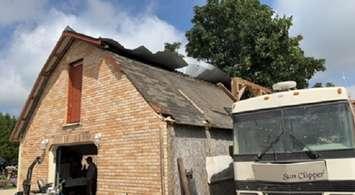 Damage from an EF0 tornado at Porter's Hill, July 26, 2025. Photo provided by the Northern Tornadoes Project.