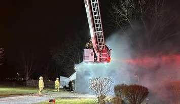 House fire on March 20, 2025. Photo courtesy of the St. Clair Township Fire Department.