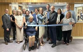 Ribbon cutting for Patient Room Rebuild Project at St. Marys Memorial Hospital (Image from Huron Perth Healthcare Alliance)