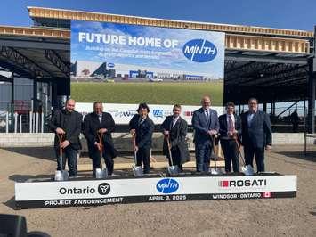 Official groundbreaking of the Minth plant on Cabana Road, April 3, 2025. (Photo by Maureen Revait) 