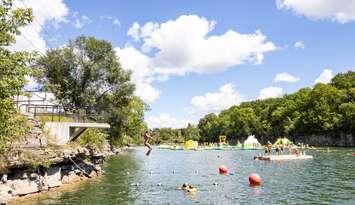 People swimming at the St. Marys quarry. Photo provided by the Town of St. Marys.